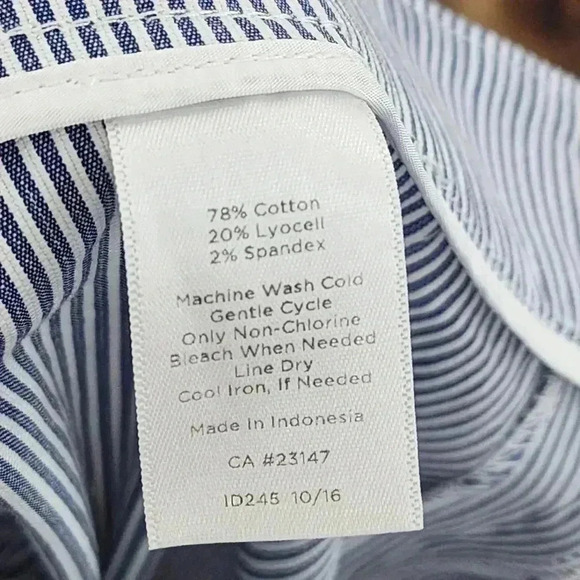 Talbot Women's Pants 8P Striped Cropped Zip side - Picture 6 of 8